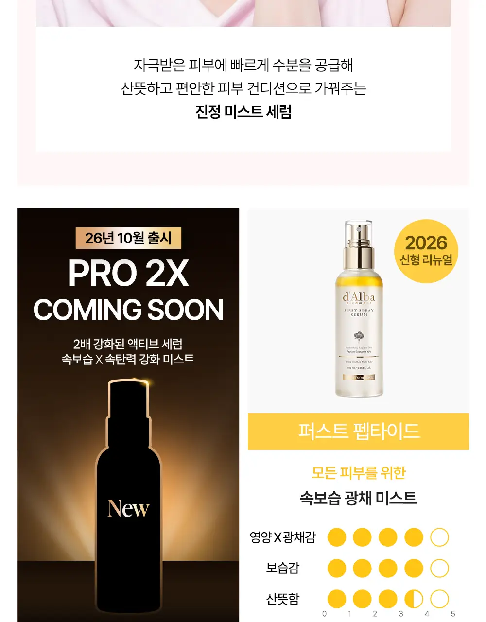 [26년 신형/진정결광] 달바 바이탈 스프레이 세럼 나이아신아마이드 5퍼센트 100ml 더블기획 상세페이지 3